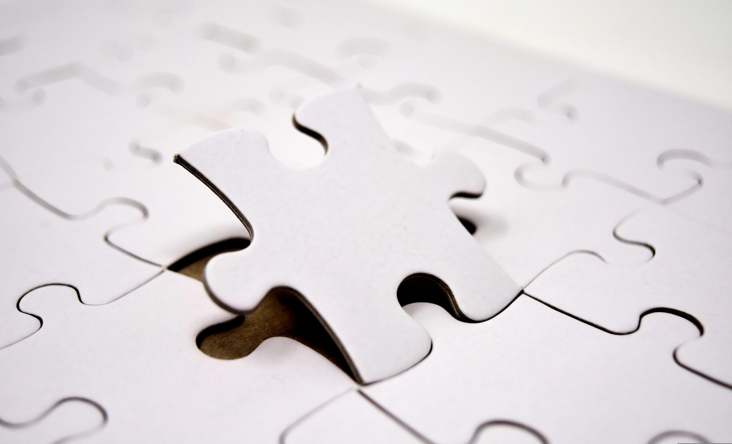 White puzzle pieces